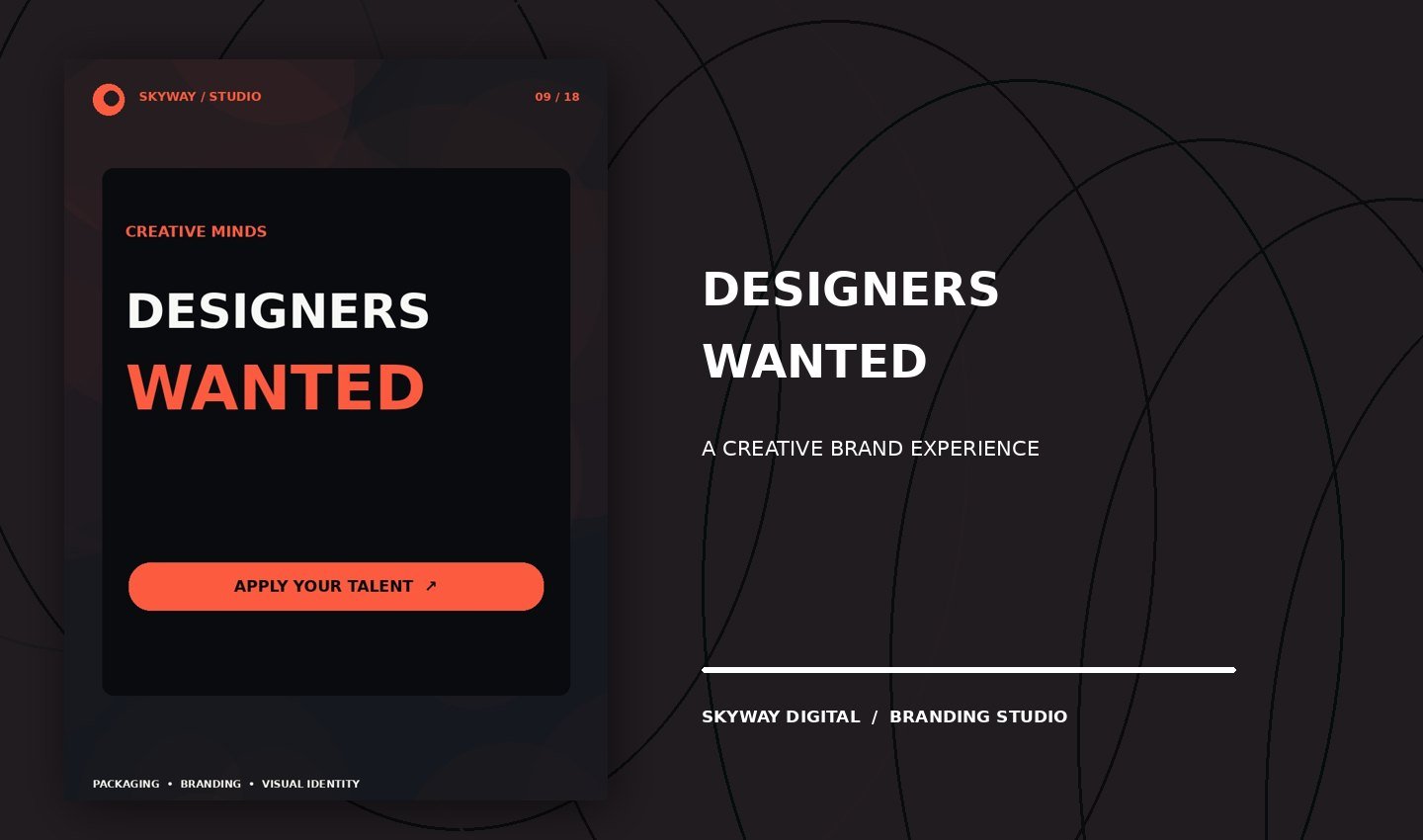 Designers Wanted — Recruitment Campaign