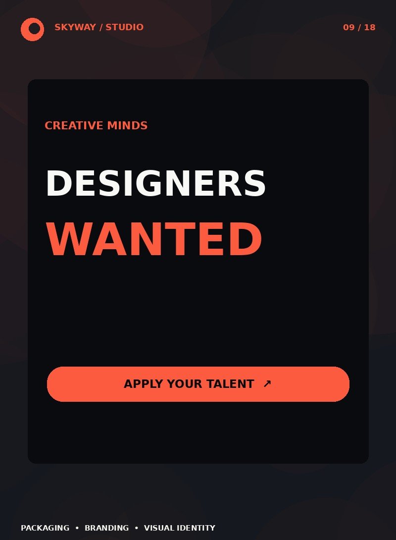 Designers Wanted — Recruitment Campaign